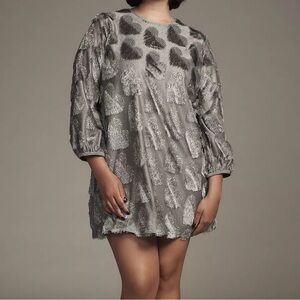 Anthropologie Hutch Long-Sleeve Crew-Neck
Shift Mini Dress